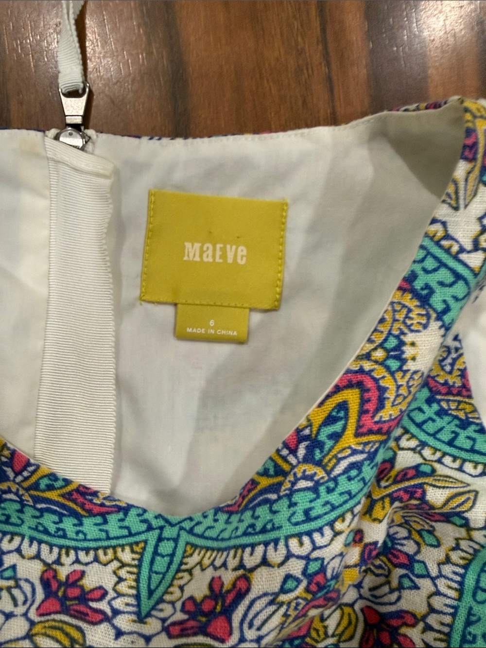 Maeve Two-Piece Turquoise & Multicolor Printed Crop Top + Skirt Set - Picture 2 of 5